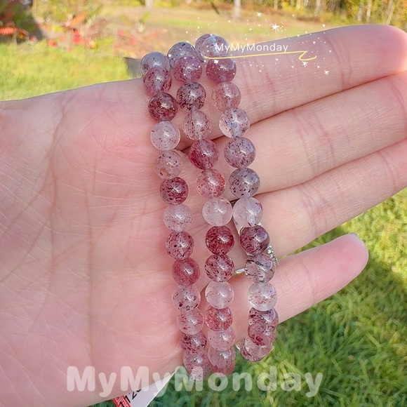COPY - Strawberry Quartz Bracelet 6mm - Picture 1 of 5